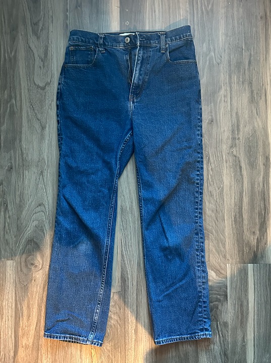 abercrombie & fitch the ankle straight ultra high rise