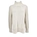 J. Crew Cotton Turtleneck Sweater Chunky Knit Cream Size Medium