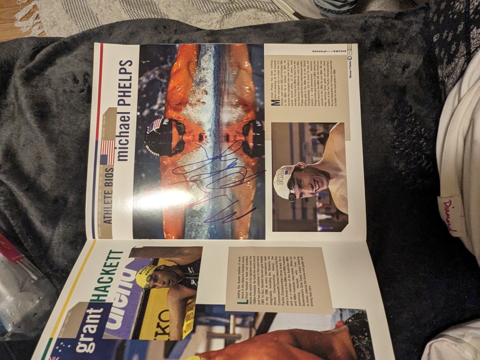 Michael Phelps signed official event program