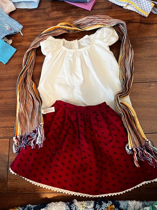 American Girl Josephina's Meet Outfit Skirt Top and Scarf