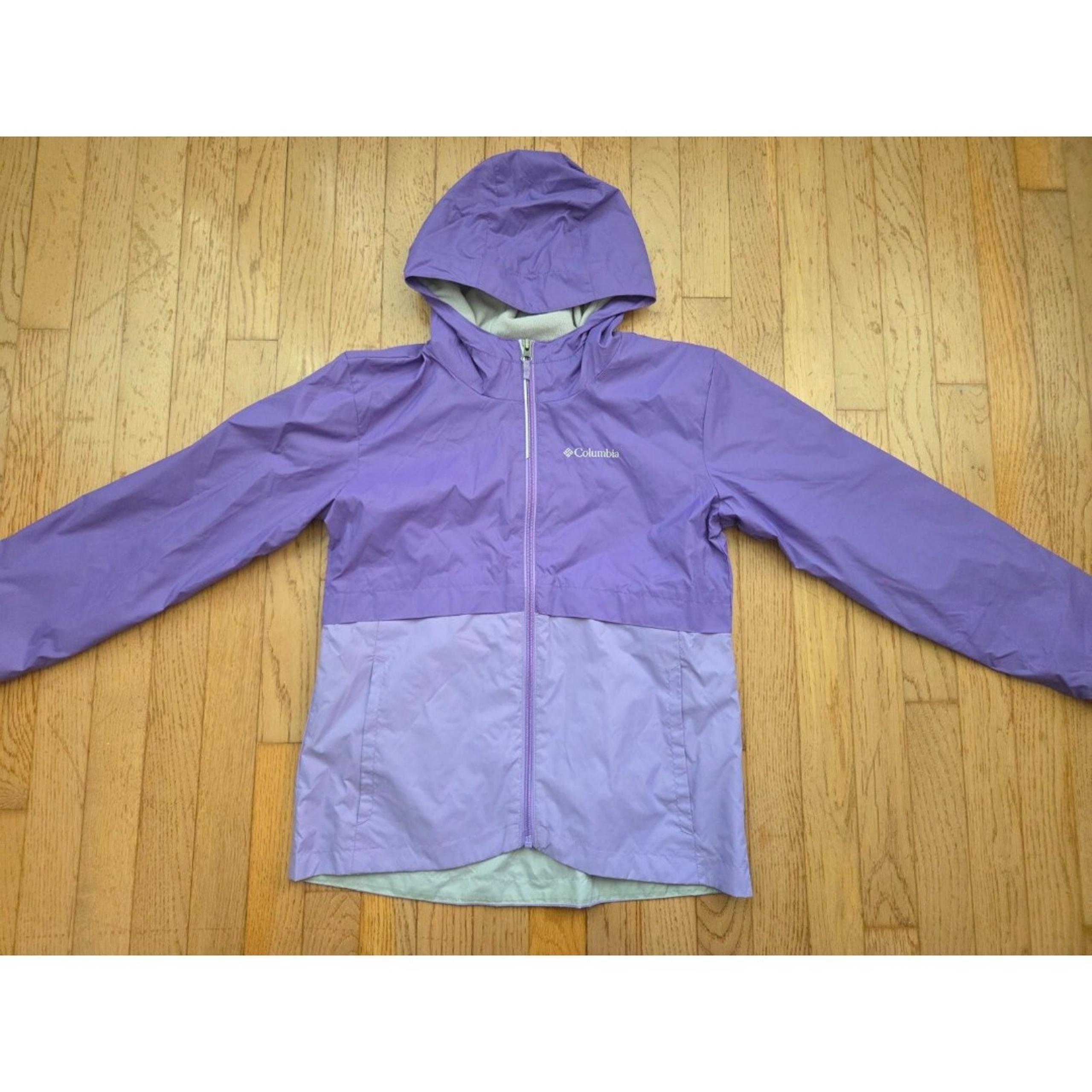 Columbia Jacket Youth Girls Rain Coat Windbreaker Purple Size Large Youth 14/16