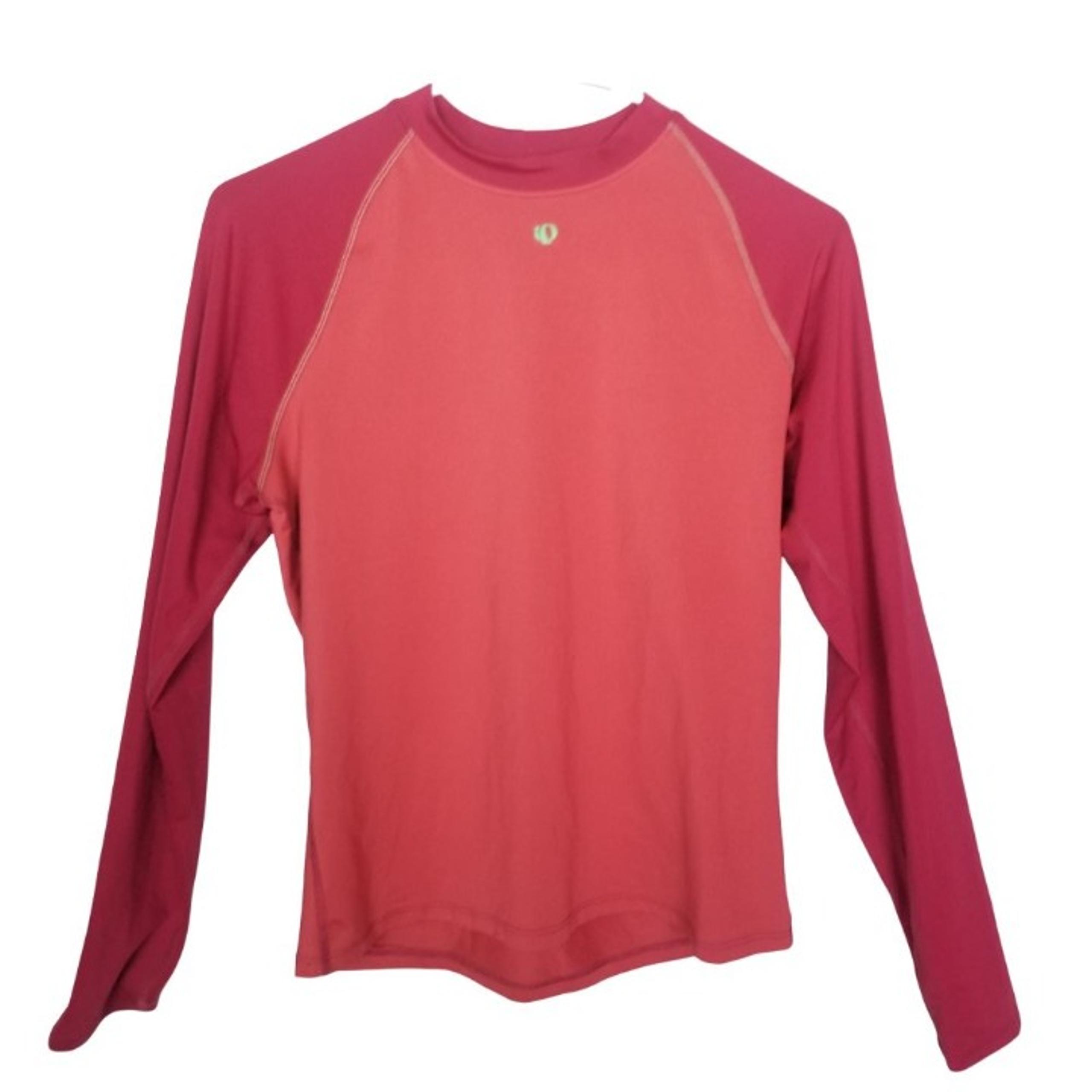 Pearl Izumi Womens M Red Bike Cycle Jersey Shirt Long Sleeves Mock Neck Pullover