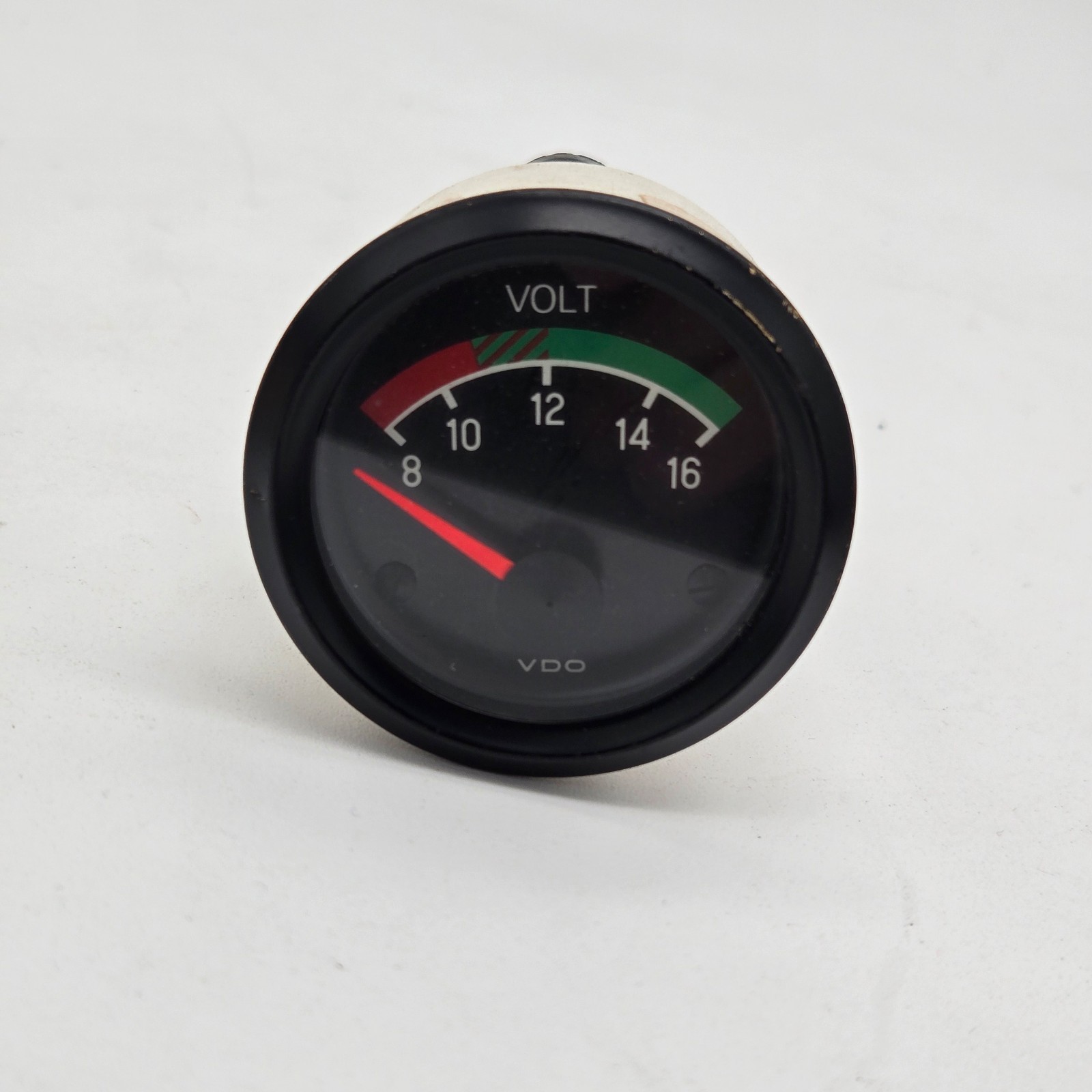 Vintage VDO 1 242 001 077A COCKPIT Volts Voltsmeter Gauge w/ Black Face/Bezel