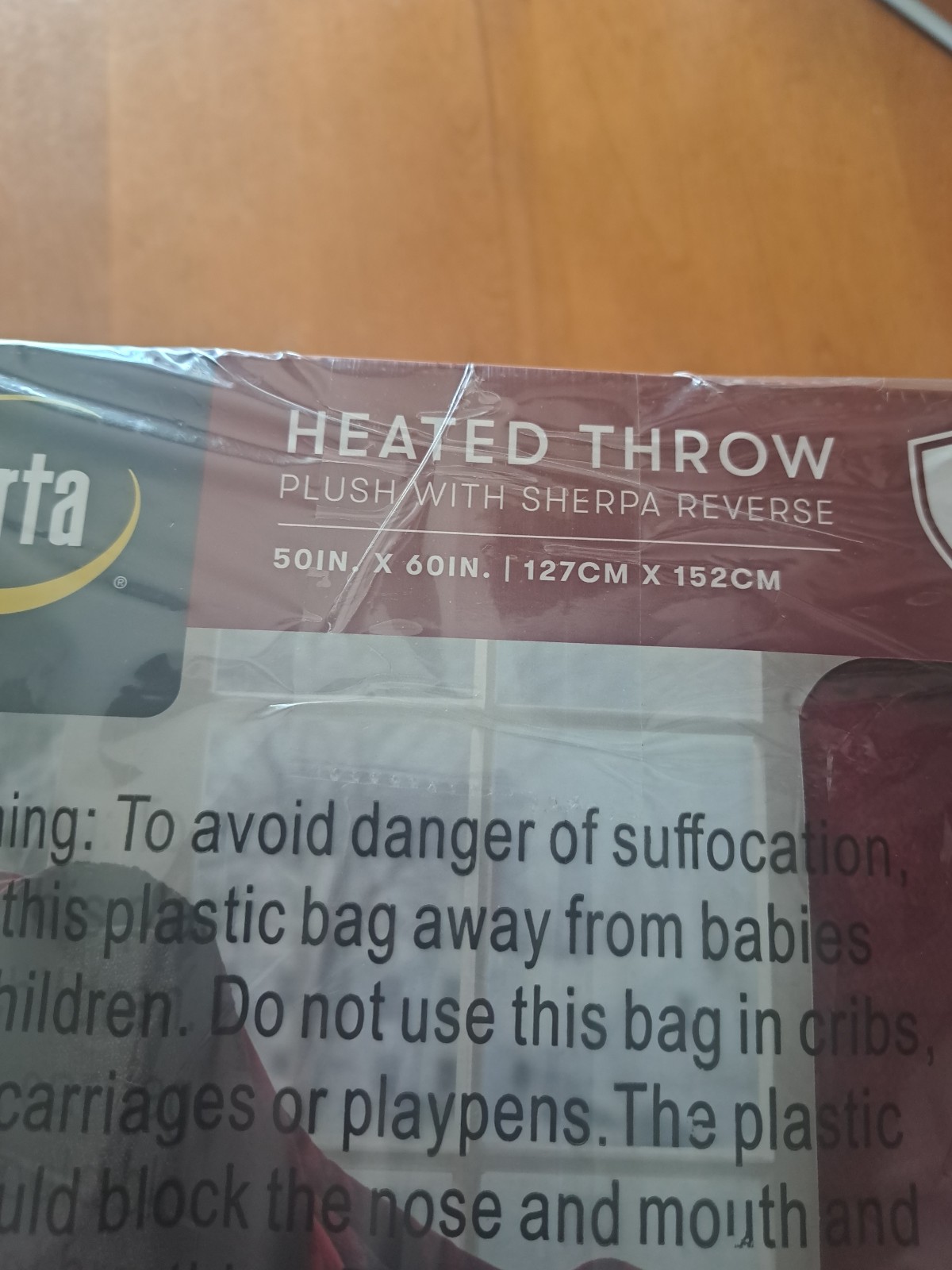 Serta heated throw 50x60in