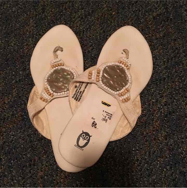 White sandals