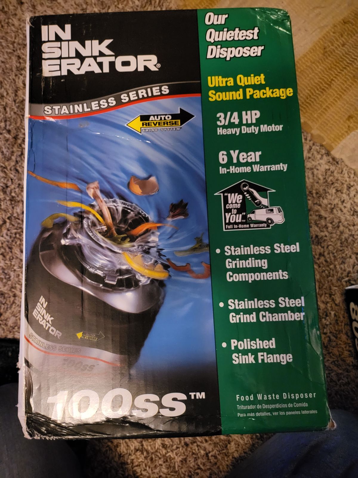 IN SINK ERATOR  STAINLESS SERIES  AUTO REVERSE  IN SINK ERATOR  100ss™  Our Quie