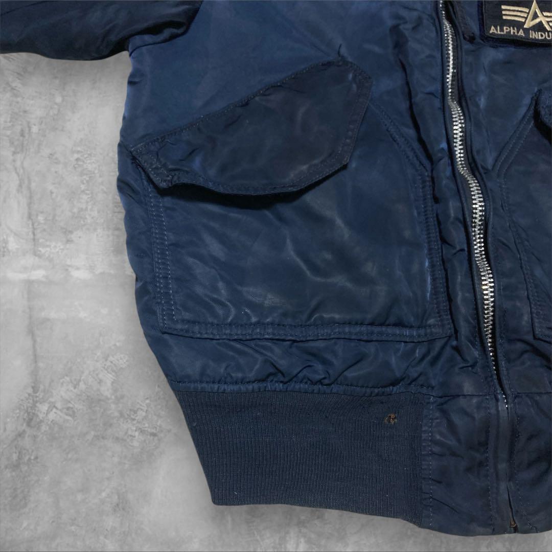 Alpha 80s 90s CWU-45/P Flight Jacket USA Made Short Length