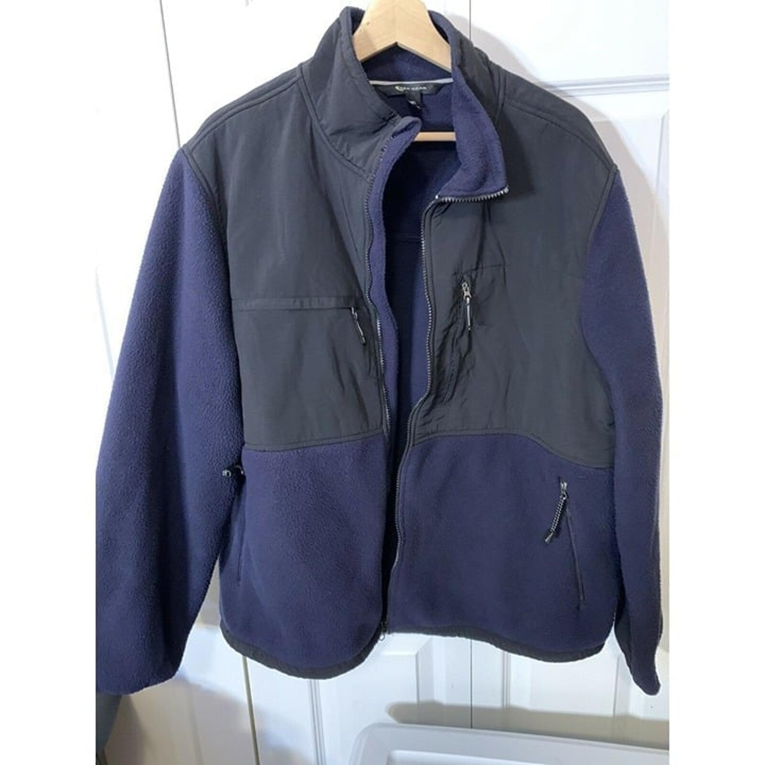 Tek Gear Men's Sz XL Blue Gray Fleece Lightweight Jacket