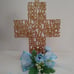 Wooden Cross Saint Teresa of Jesus Prayer First Communion Centerpiece. Baptism C