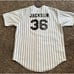 MLB New York Yankees Vintage Authentic Delong Jersey #36 Jackson White Size L