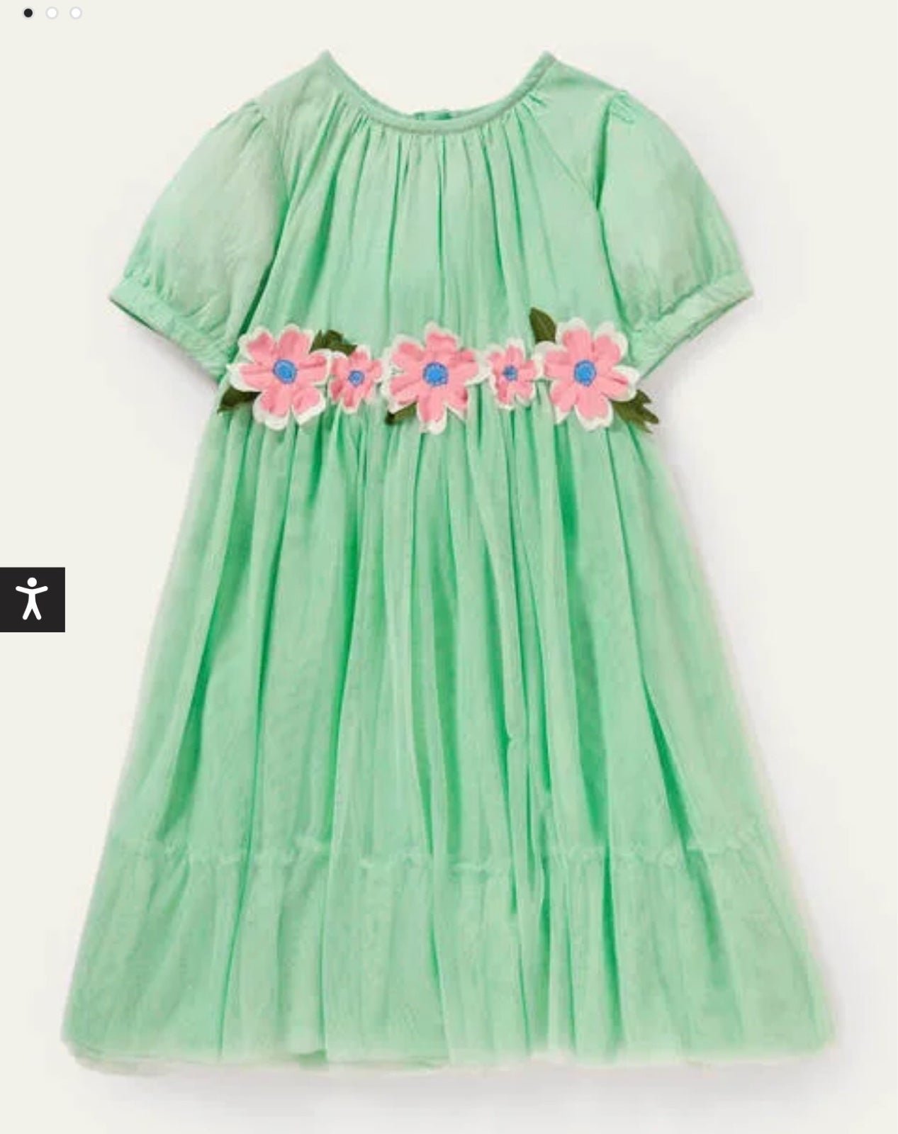 NWT Mini Boden Flower Appliqué Tulle Dress 9-10Y