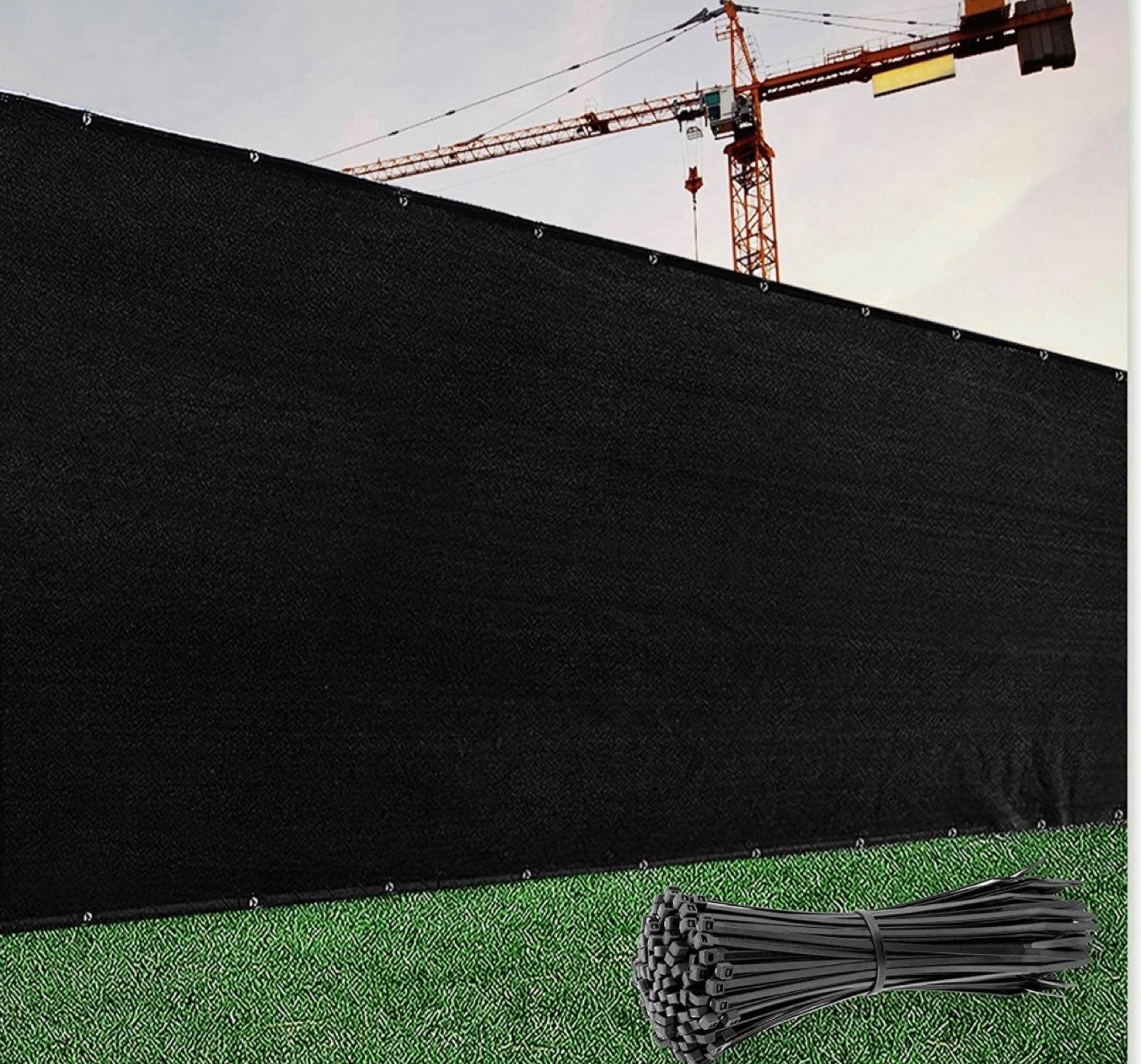 ColourTree 5' x 50' Black Fence Privacy Screen Windscreen Cover Fabric Shade