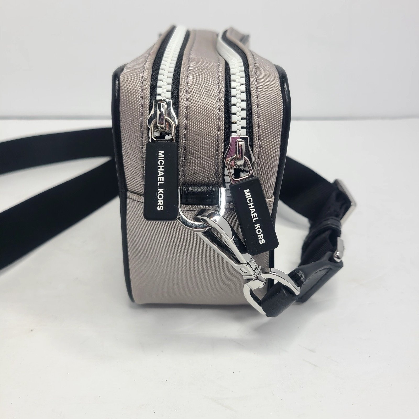 michael kors tape camera bag