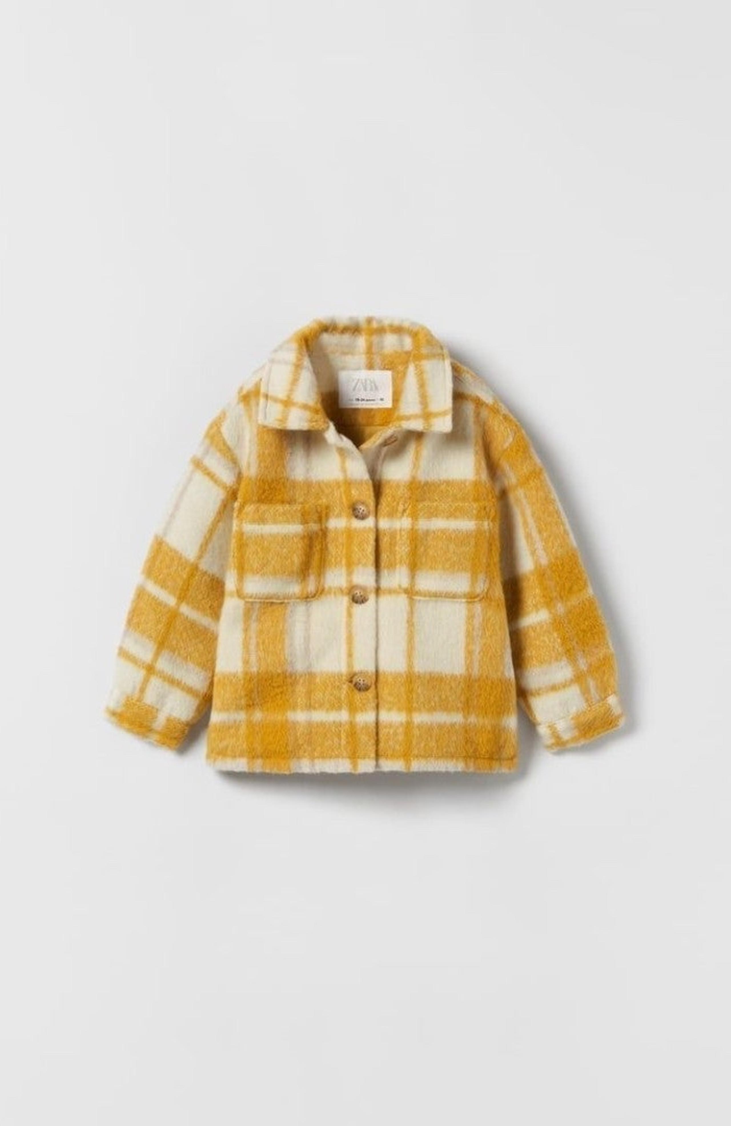 Zara kids girls PLAID PADDED OVERSHIRT 12-18 MONTHS