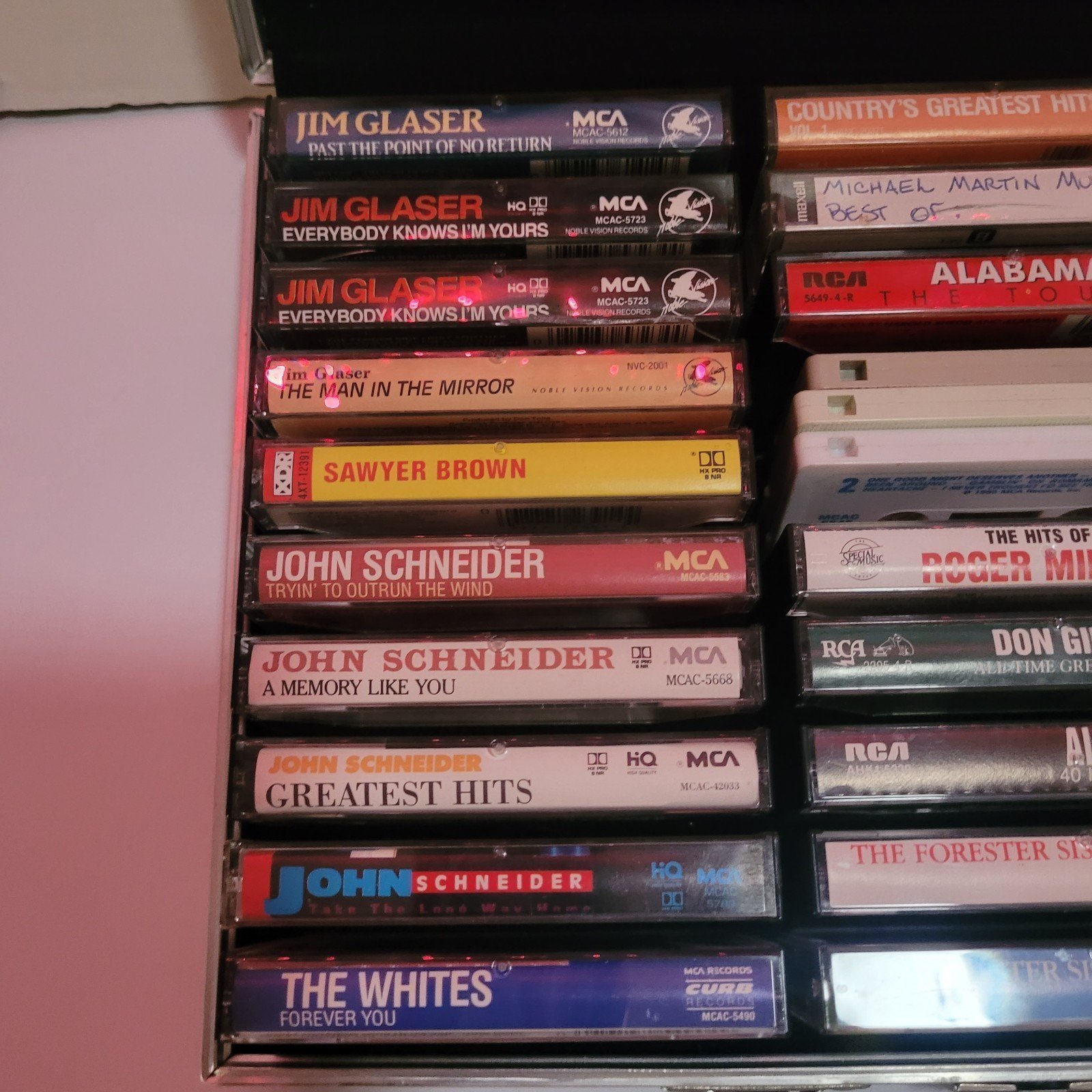 Case of cassette tapes
