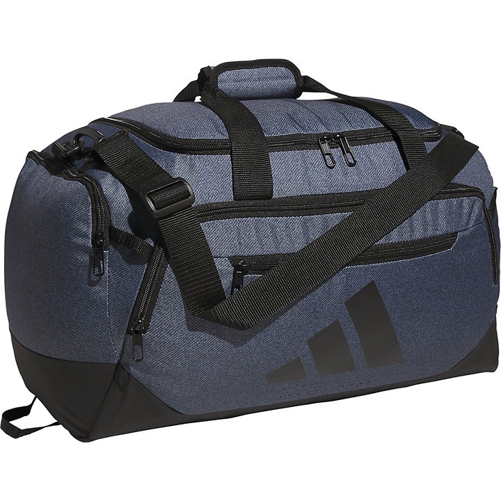 Adidas Defender V Small Duffel Bag 11.75 H x 20.5 W x 11 D, Color: Grey / Black