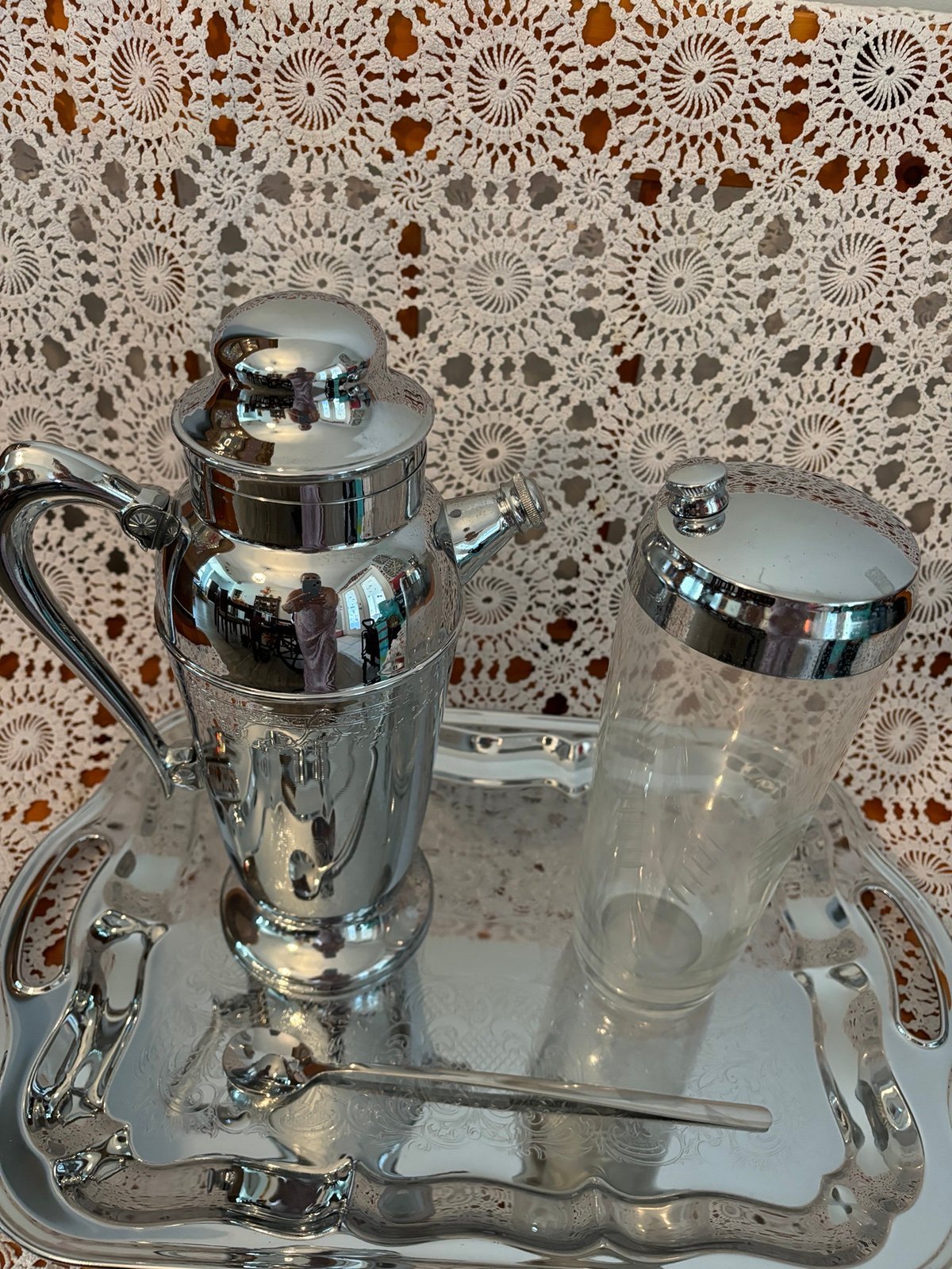 Vintage cocktail shaker set