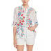 Johnny Was Zodea Almeria Button Front Collared White Top Size Petite Large