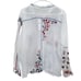 Johnny Was Zodea Almeria Button Front Collared White Top Size Petite Large