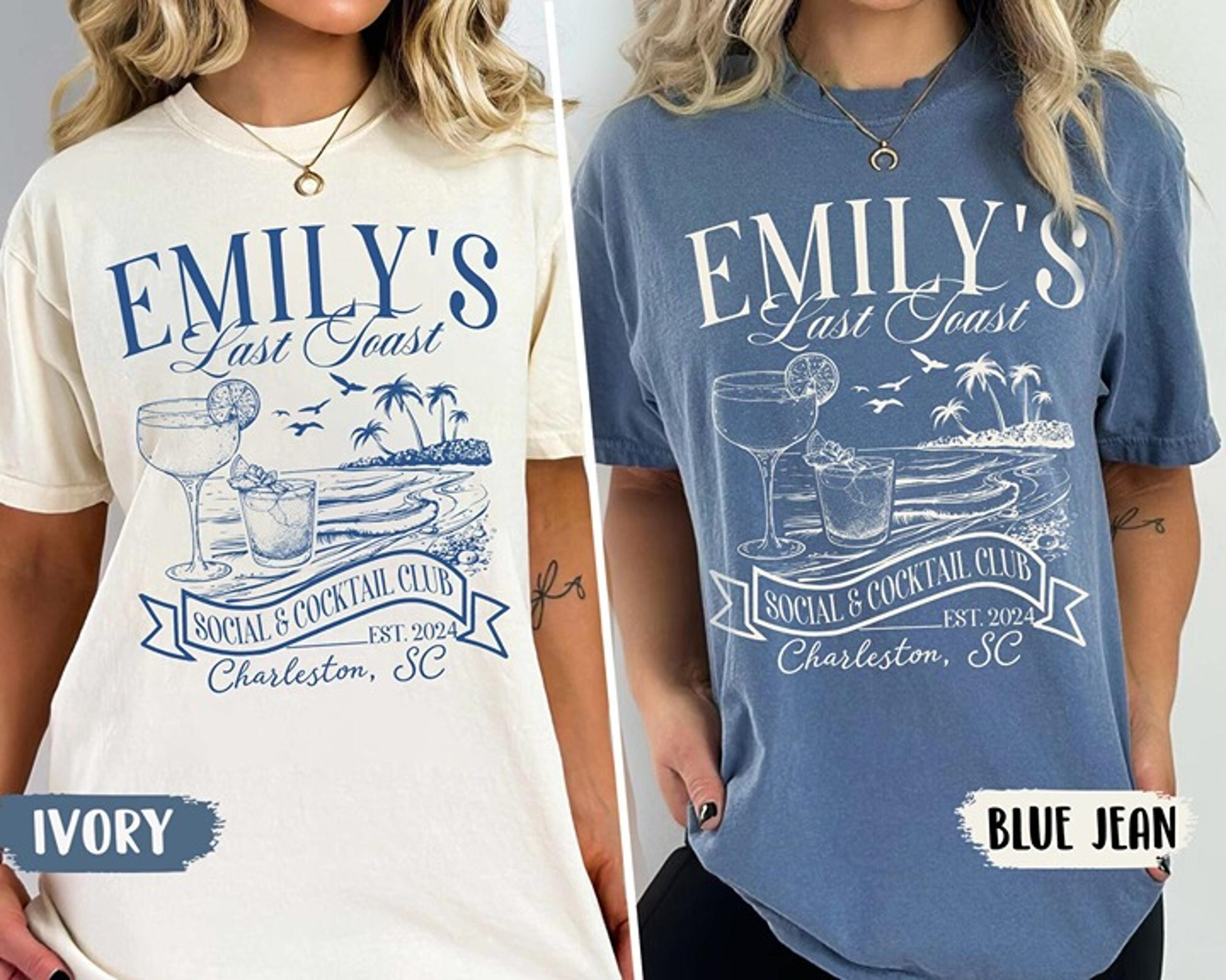 Custom Bachelorette Party Shirts, Beach Bachelorette Shirts, Last Toast On The C