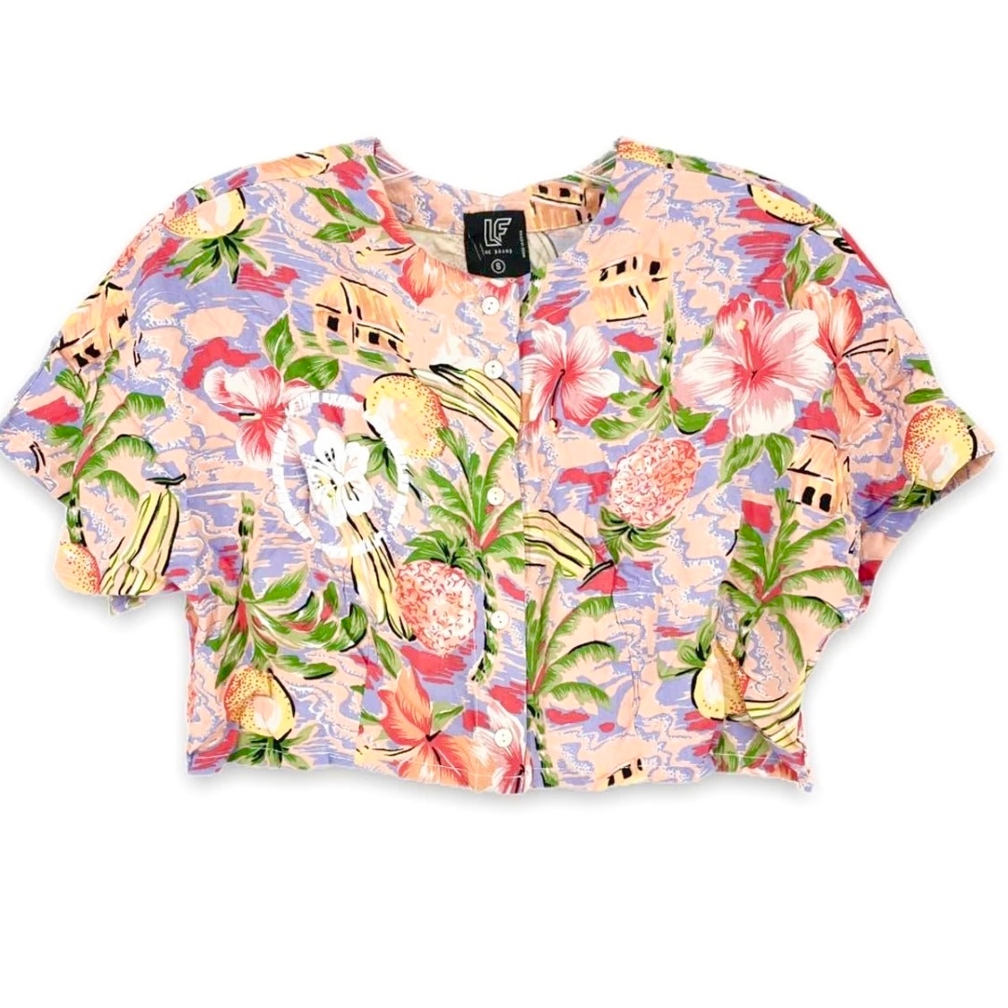NWT LF The Brand Hawaiian Shirt Cropped Small