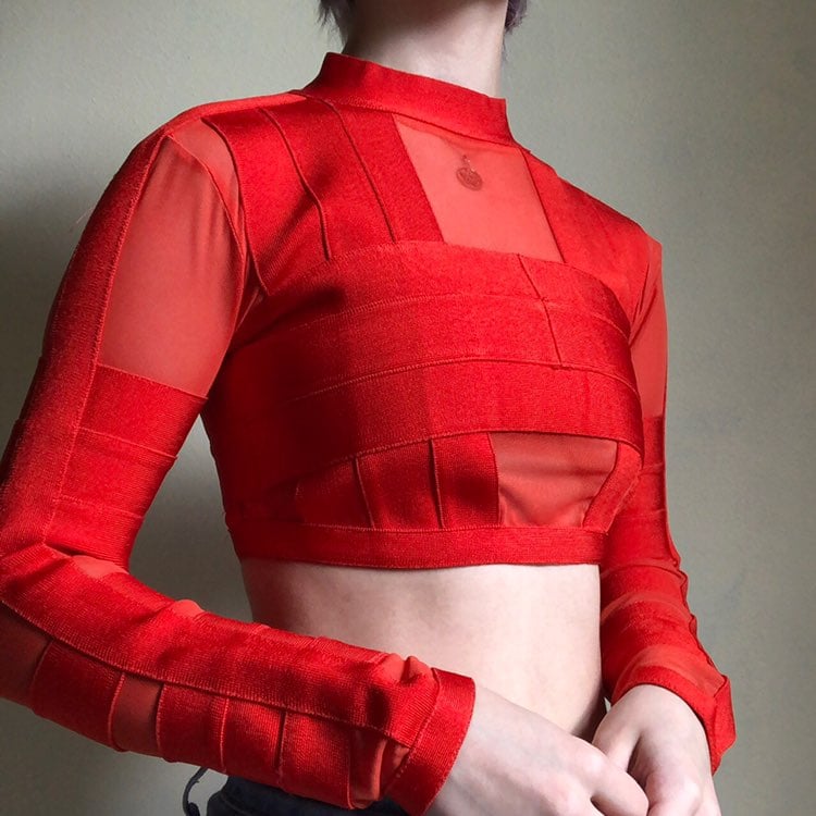 Orange Bandage Top