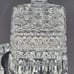 Crystal Liquor Decanter Diamond Cut With Glass Stopper