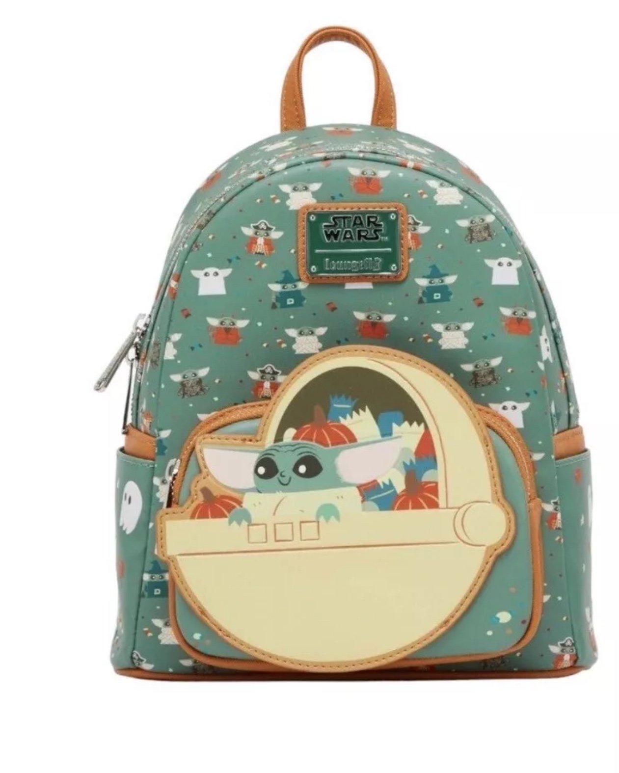 Loungefly Star Wars The Mandalorian Grogu Halloween Mini Backpack NWT