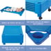 Ecr4kids Children's Streamline Daycare Naptime Cot For Toddlers In Blue Set of 6