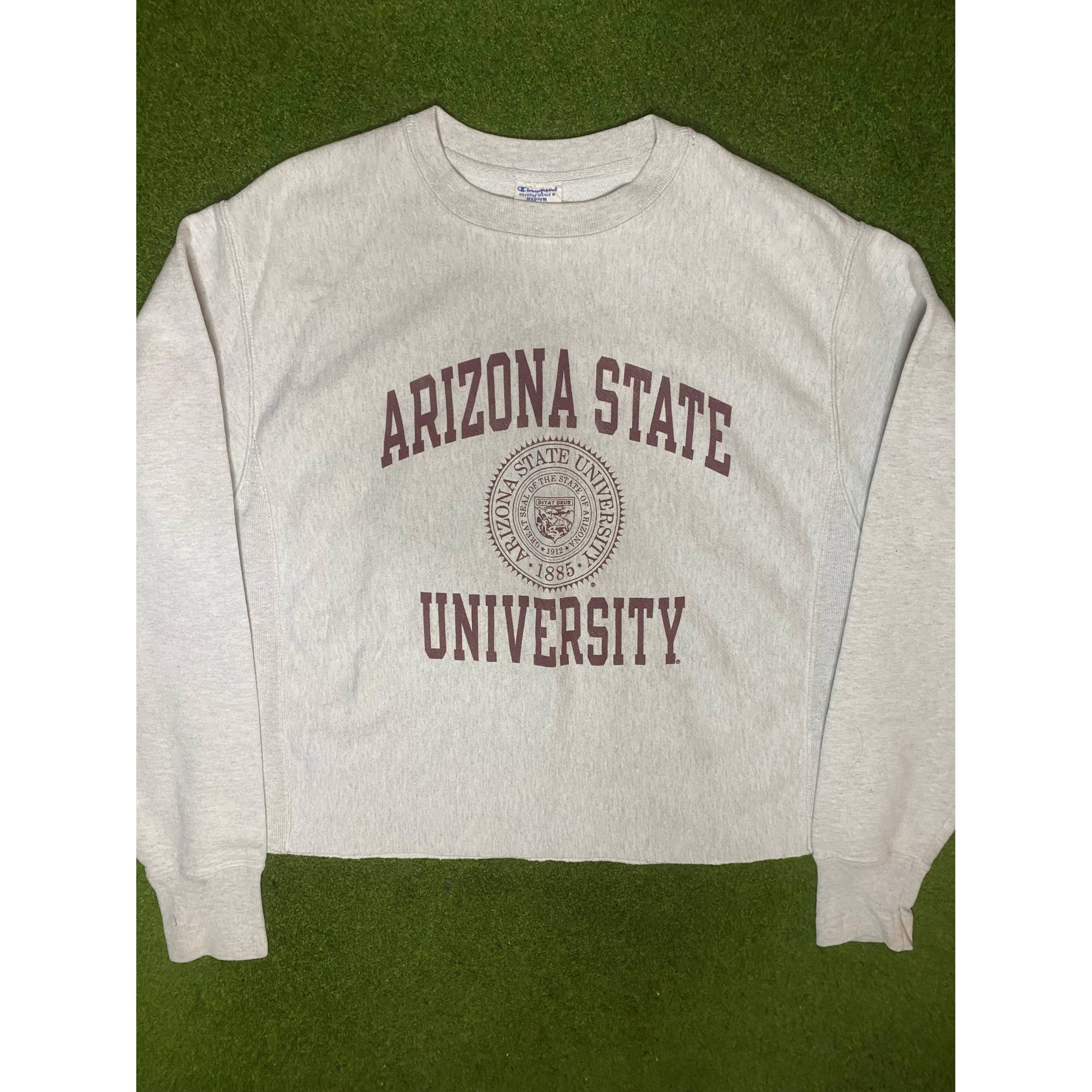 90s Arizona State Sun Devils - Reverse Weave - Cropped - Vintage College Sweats