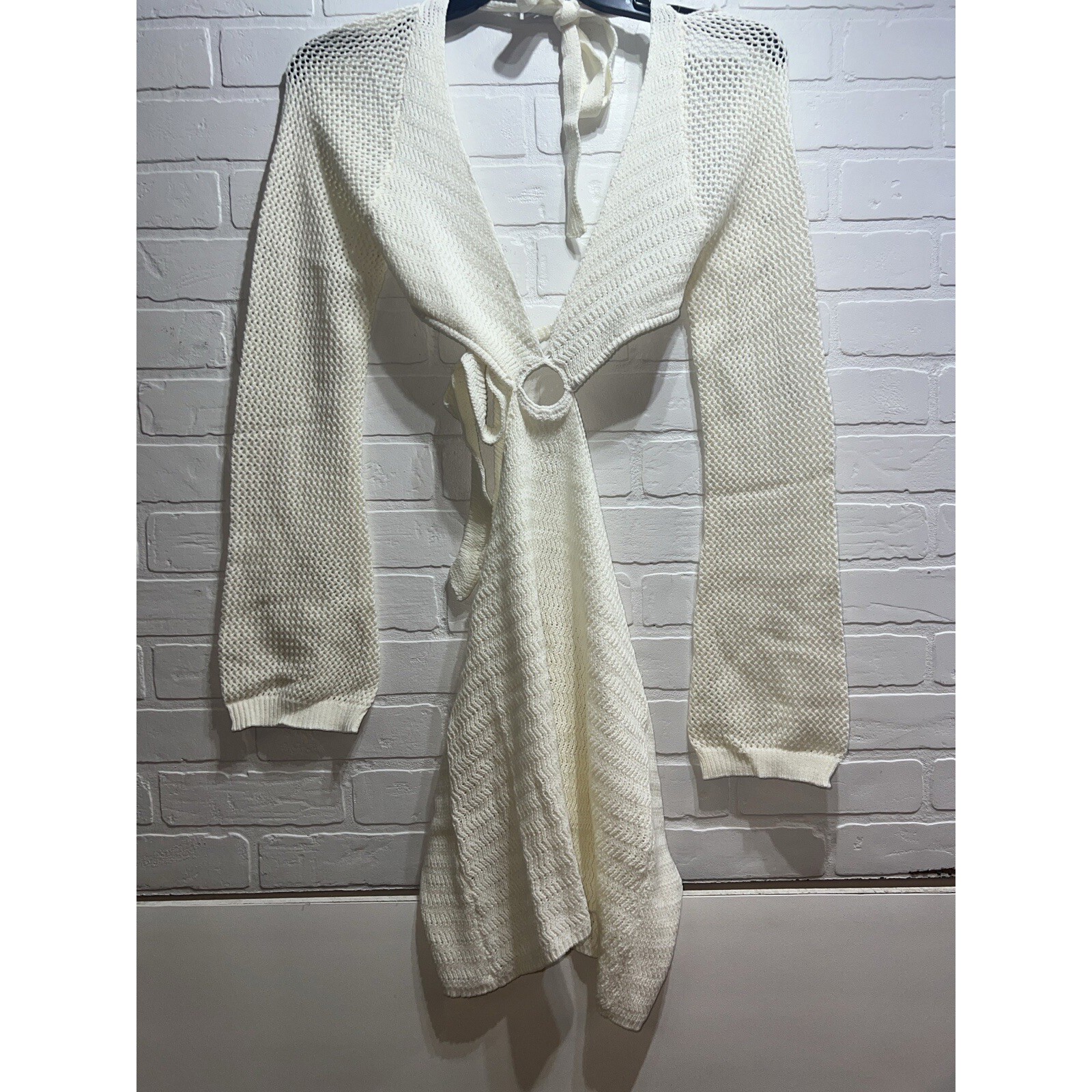 NEW! LUCY IN THE SKY Crochet Cut Out Dress in White Size Large