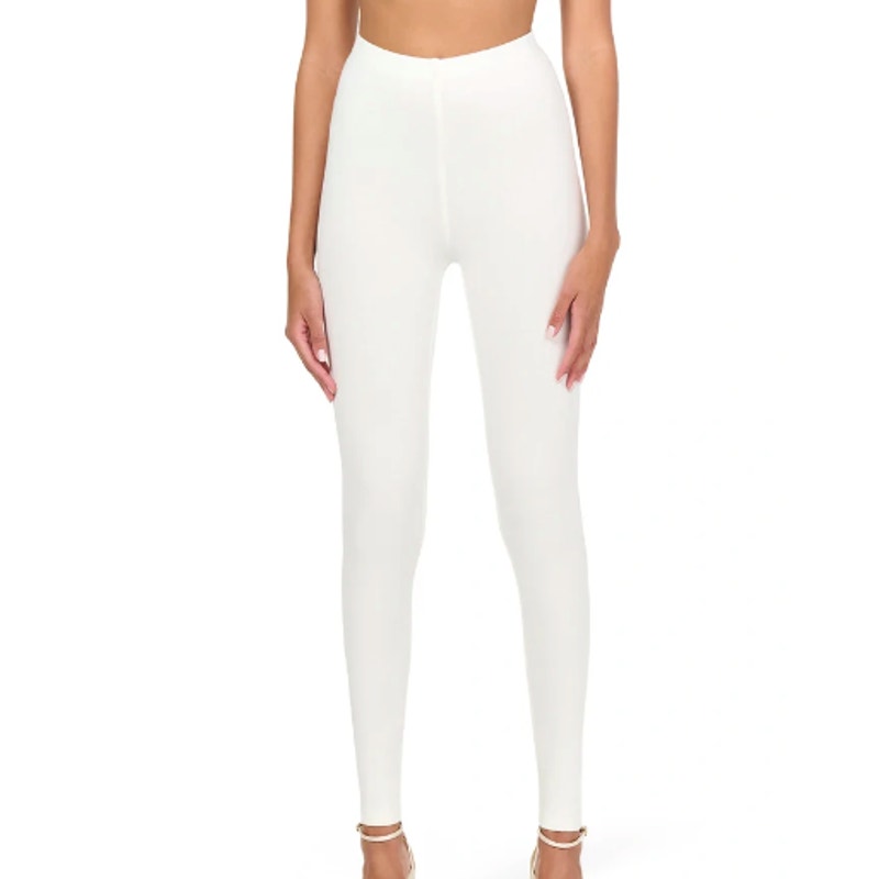 NWT Naked Wardrobe Women's The NW High Waisted Ankle Legging White Size S