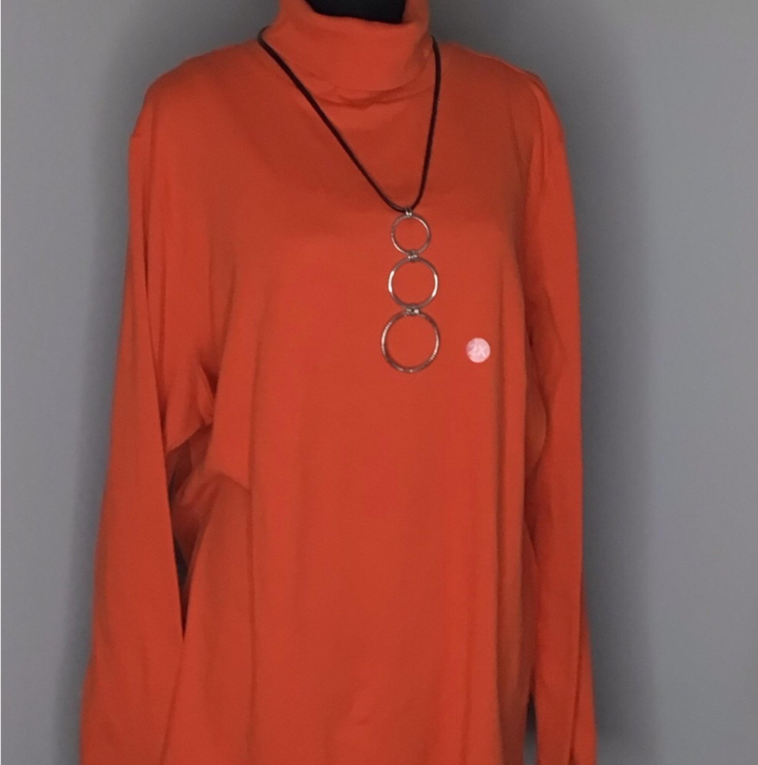 #419.   Orange Turtleneck size 2X #419