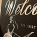 Wedding personalized welcome sign. Handp