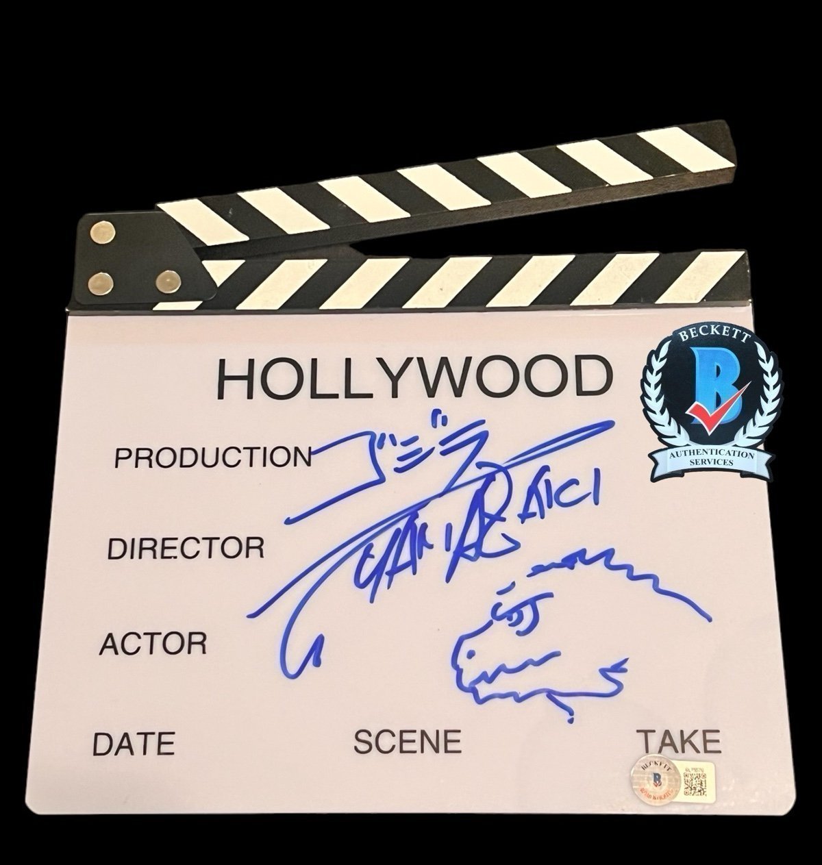 Rare! Takashi Yamazaki Godzilla Signed Clapperboard Minus One with Sketch, RARE!