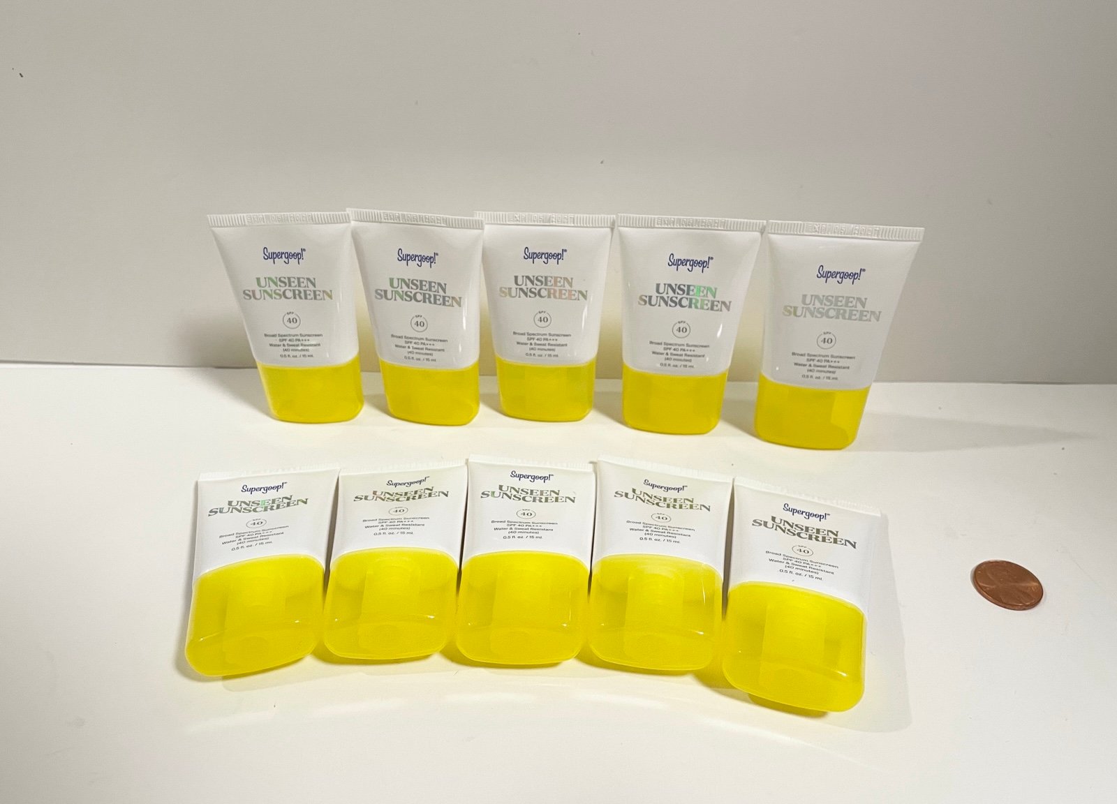 10 Supergoop! Unseen Sunscreen SPF40 Exp 5/2027 Travel Size 0.5 oz
