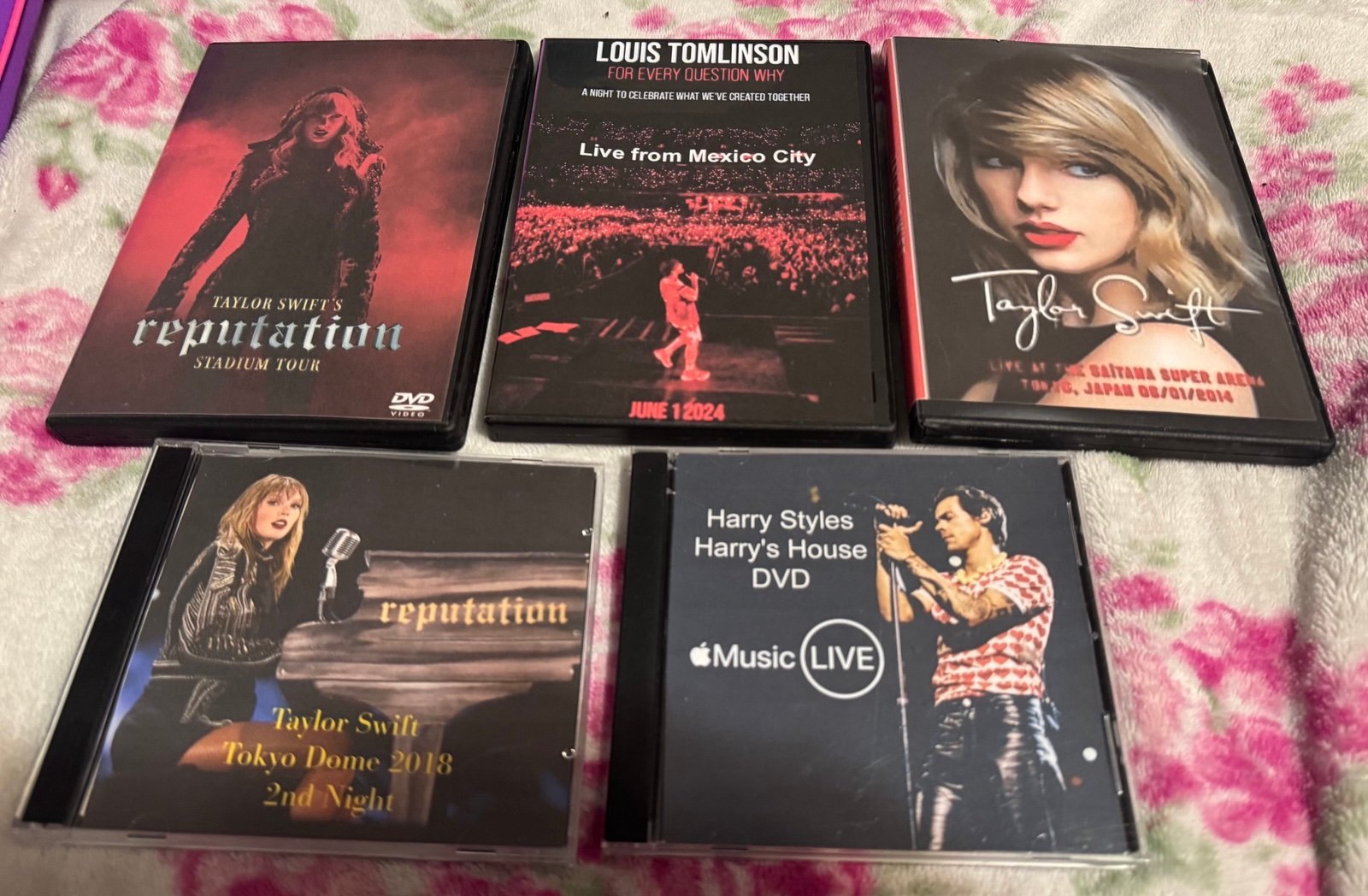 Taylor Swift, Harry Styles & Louis Tomlinson Discounted Bundle 4 DVDs & 3 CDs