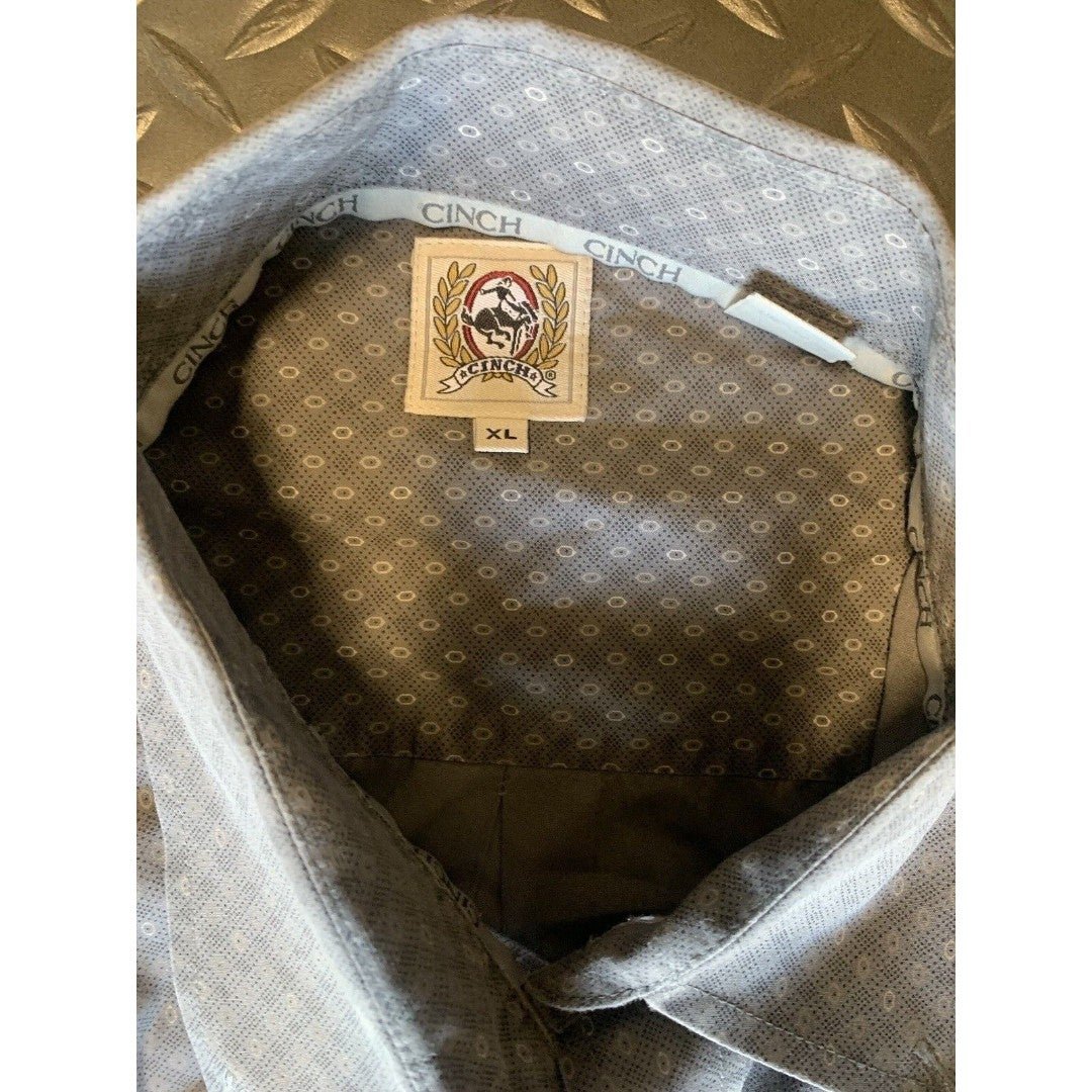 Cinch Mens Shirt Western Cowboy Rockabilly Geometric Size XL