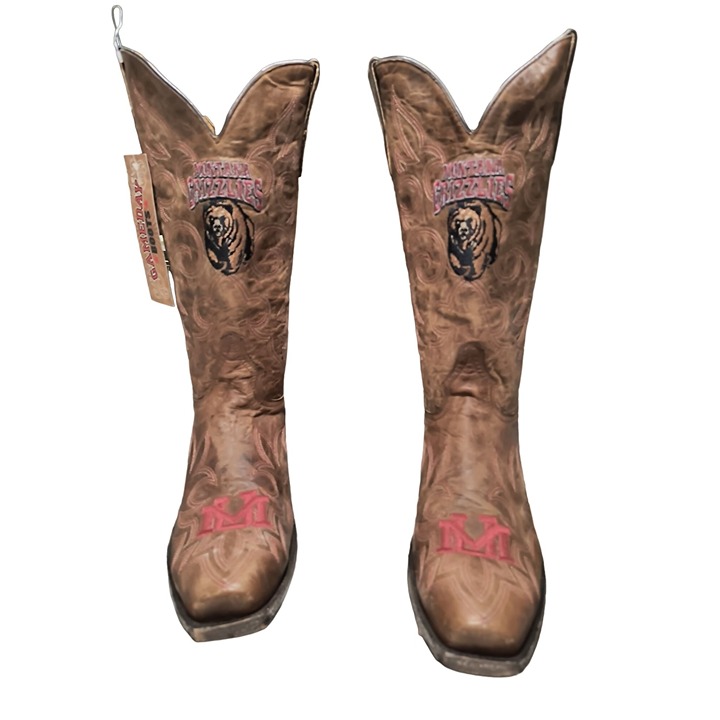 Men’s Montana Grizzly Gameday Cowboy Boots, NWT Size 12D Embroidered