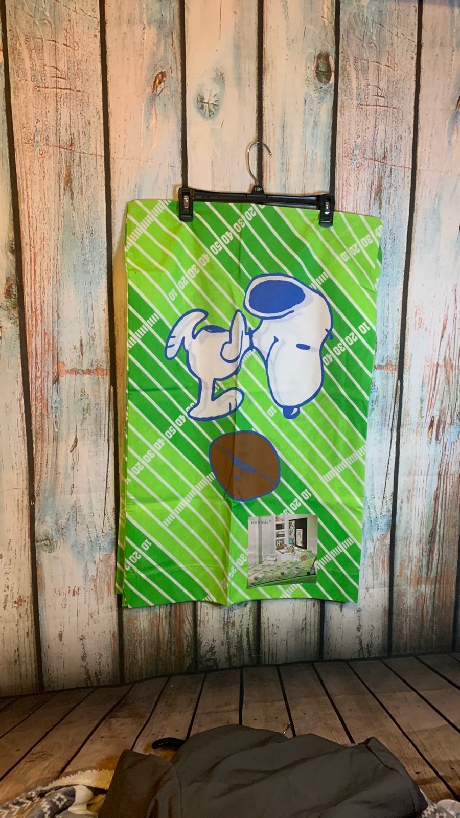 NOS Vintage c. 1958 Snoopy Football Pillowcases - Set of 2