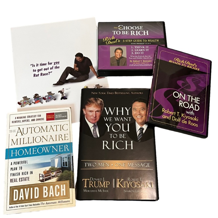 Robert Kiyosaki Choose to Be Rich Donald Trump & David Bach Millionaire Book Set