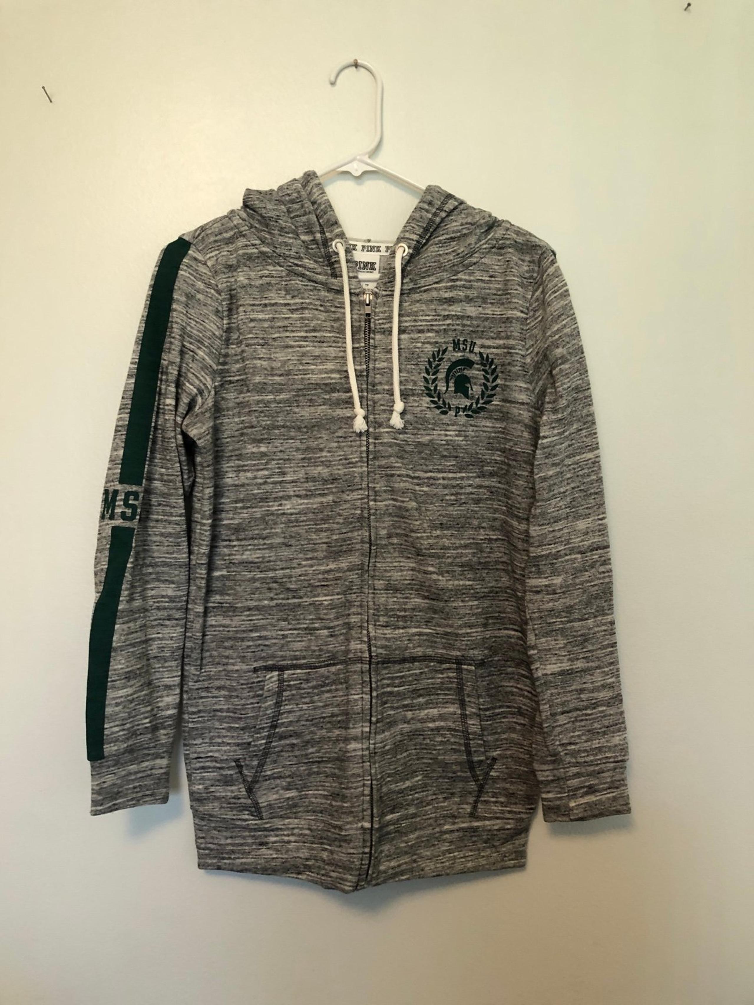VS PINK Michigan State Spartans Zip Up Hoodie