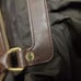Vintage Moschino brown Leather and black nylon boho shoulder bag metallic