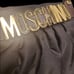 Vintage Moschino brown Leather and black nylon boho shoulder bag metallic