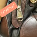 Vintage Moschino brown Leather and black nylon boho shoulder bag metallic