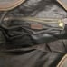 Vintage Moschino brown Leather and black nylon boho shoulder bag metallic