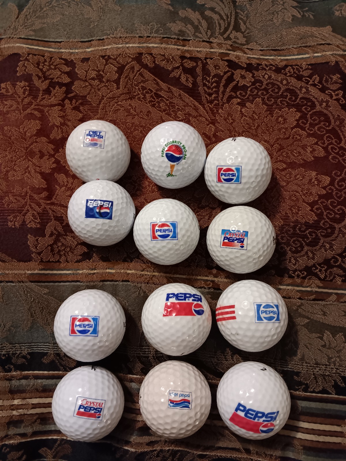 12 Twelve Pepsi Cola Logo Golf Balls Excellent Condition
