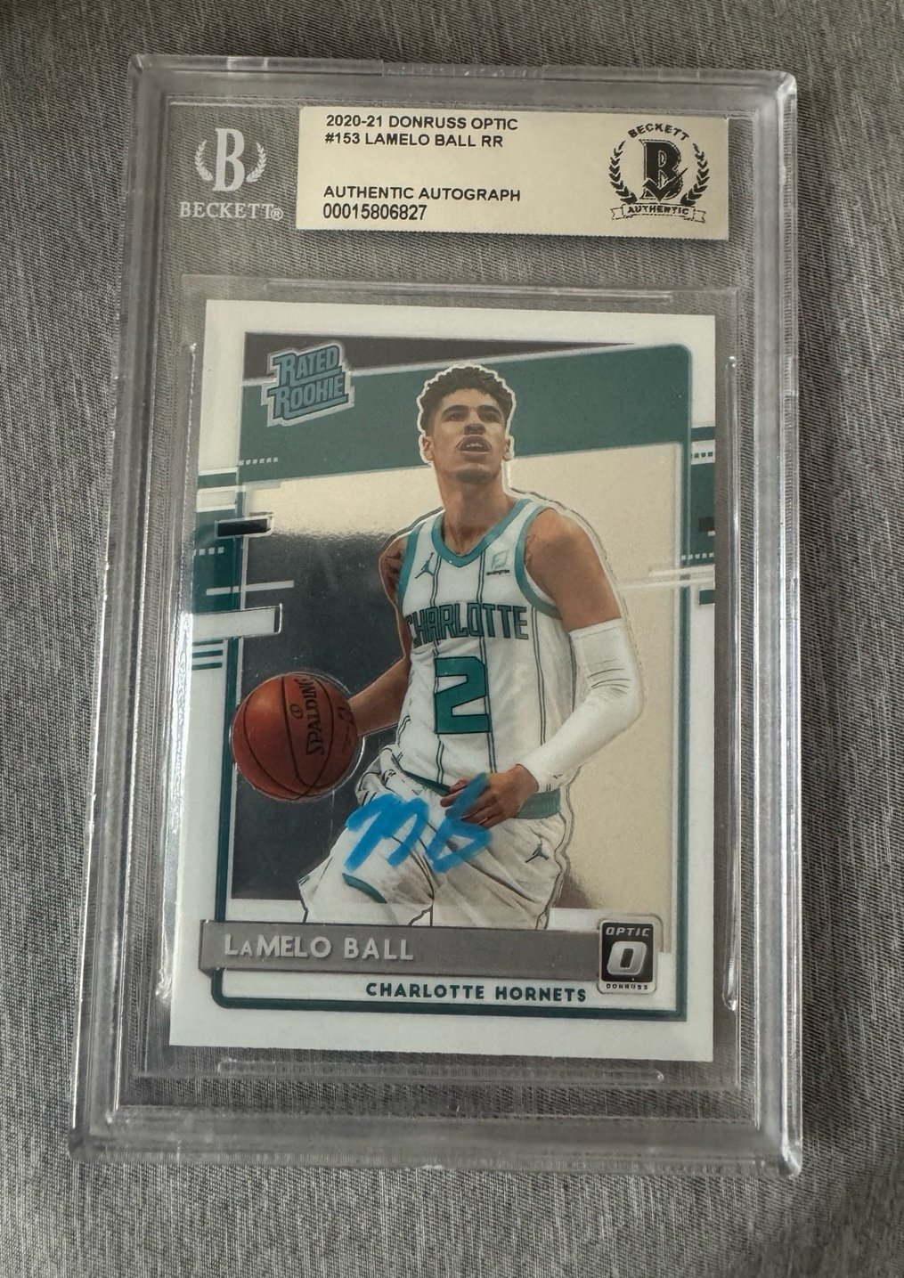 Lamelo Ball Rated Rookie Beckett Authentic Auto Autograph Signed