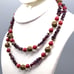Art Deco Garnet Show Stopper Vintage Necklace, Filigree Beads and Deep Red Tumbl