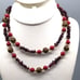 Art Deco Garnet Show Stopper Vintage Necklace, Filigree Beads and Deep Red Tumbl
